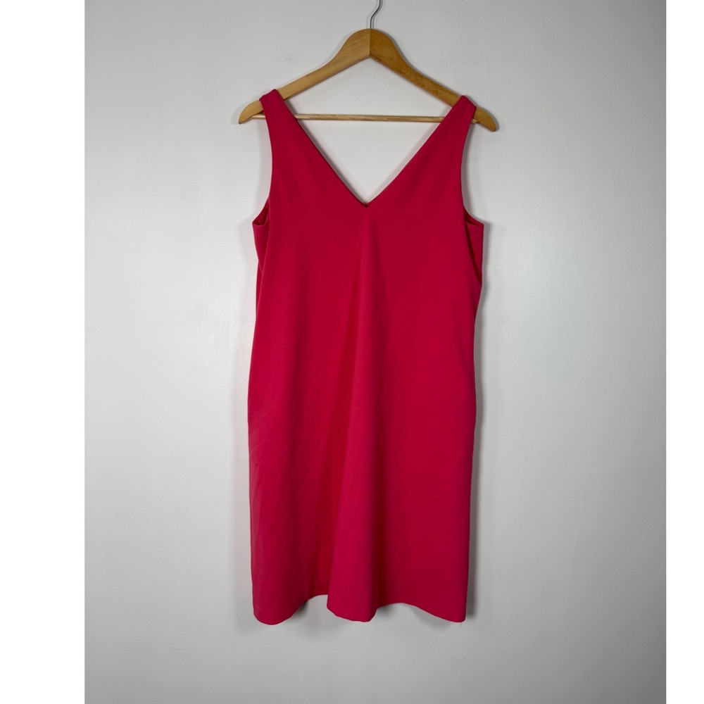 Preppy Lauren Ralph Lauren Womens 6 Shift‎ Dress Pink V-Neck Pockets Sleeveless